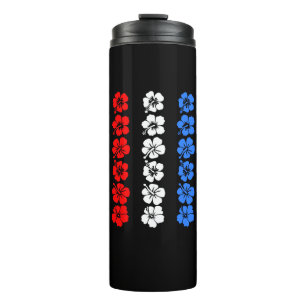 Bouteilles Isothermes Patriotique Hawaii USA Rouge Blanc Bleu Aloha Vert