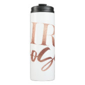 Bouteilles Isothermes Patron de fille | Texte noir or Rose | (Devant)