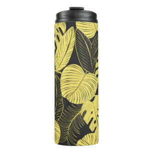 Bouteilles Isothermes Patte Tropicale Noir Jaune Deux Tons