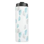 Bouteilles Isothermes Pattern Blue & Gray Leaves (Devant)
