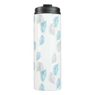 Bouteilles Isothermes Pattern Blue & Gray Leaves