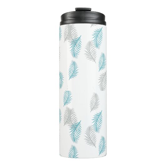 Bouteilles Isothermes Pattern Blue & Gray Leaves (Devant)