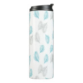 Bouteilles Isothermes Pattern Blue & Gray Leaves (Tourné sur la gauche)