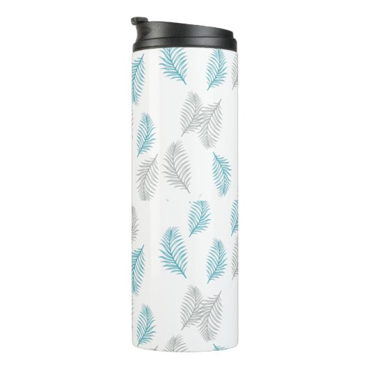 Bouteilles Isothermes Pattern Blue & Gray Leaves (Tourné sur la droite)