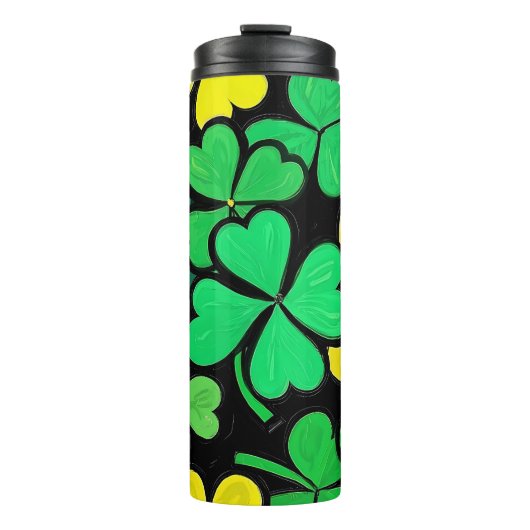 Bouteilles Isothermes Pattern St. Patrick's Day Clovers (Devant)