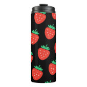 Bouteilles Isothermes pattern strawberries black (Devant)