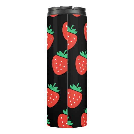 Bouteilles Isothermes pattern strawberries black (Dos)