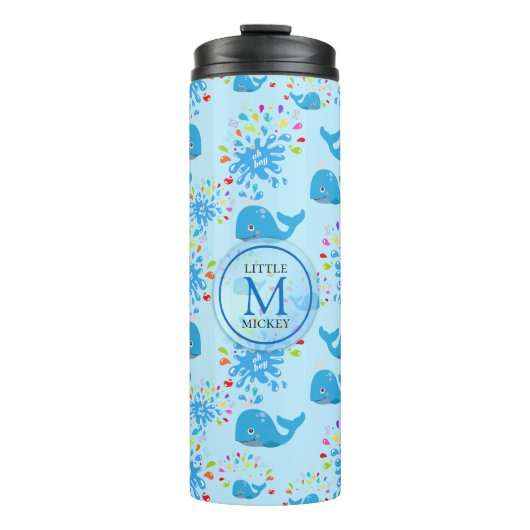 Bouteilles Isothermes Patterson monogram bleu de Whale (Devant)