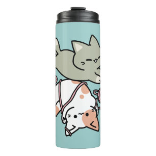 Bouteilles Isothermes Pattes et Jeux – Illustration de chat adorable