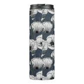 Bouteilles Isothermes Pavot blanc sur cagoule thermique marine (Dos)