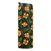 Bouteilles Isothermes Pavot de Californie, fleurs d'été, orange wil (Tourné sur la droite)