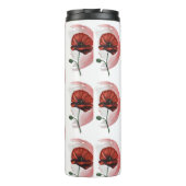 Bouteilles Isothermes Pavot : Une Fleur Aquarelle Délicate Et Vibrante (Dos)