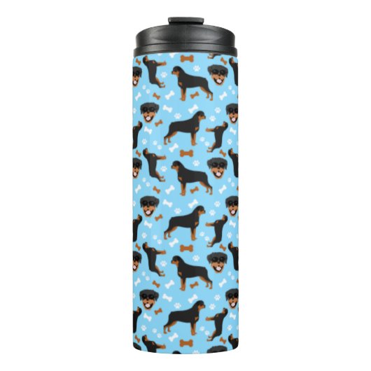 Bouteilles Isothermes Pawprint Motif Rottweiler (Devant)