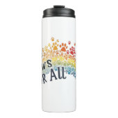 Bouteilles Isothermes Paws for All – Rainbow Paw Print Unity  (Devant)