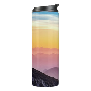 Bouteilles Isothermes Paysage de montagne au coucher du soleil
