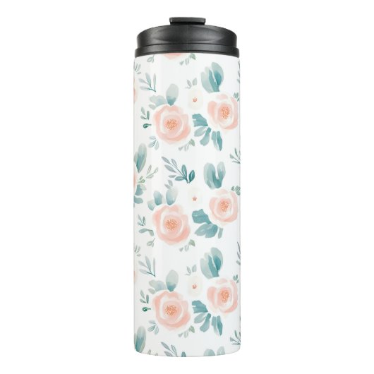 Bouteilles Isothermes Peach Peonies Spring Floral (Devant)