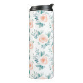 Bouteilles Isothermes Peach Peonies Spring Floral (Tourné sur la gauche)
