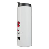 Bouteilles Isothermes PEANUTS | Motif rouge et noir | Ajouter Votre Nom (Tourné sur la droite)