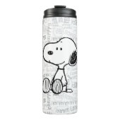 Bouteilles Isothermes PEANUTS | Snoopy on Black White Comics (Devant)
