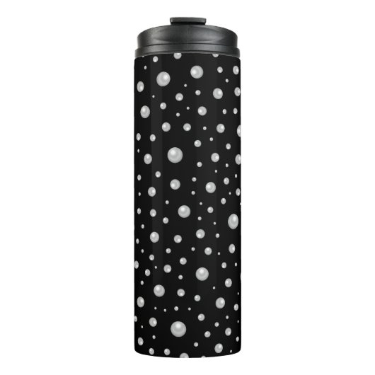 Bouteilles Isothermes Pearl Pattern on Black Background (Devant)