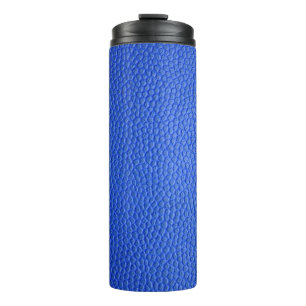 Bouteilles Isothermes peau en cuir bleu texture