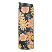 Bouteilles Isothermes Pêche à rétro floral (Tourné sur la droite)