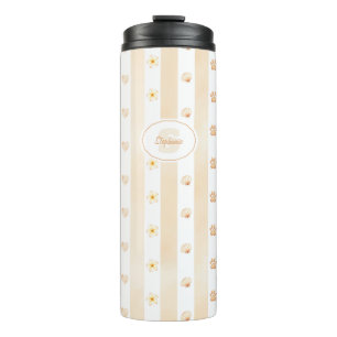 Bouteilles Isothermes Pêche et Blancs - Coeurs, Fleur, Empreinte de patt