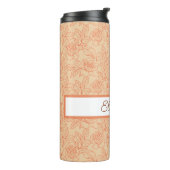 Bouteilles Isothermes Pêche rose Et Feuille (Tourné sur la gauche)