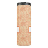 Bouteilles Isothermes Pêche rose Et Feuille (Dos)