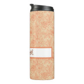 Bouteilles Isothermes Pêche rose Et Feuille (Tourné sur la droite)