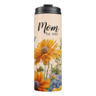Bouteilles Isothermes Pêcher Floral première fois maman Cadeau Thermal T
