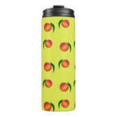 Bouteilles Isothermes Pêcher le motif de fruits sur le jaune (Devant)