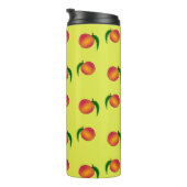 Bouteilles Isothermes Pêcher le motif de fruits sur le jaune (Tourné sur la droite)