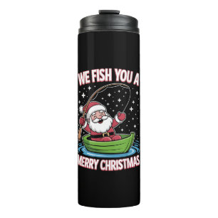 Bouteilles Isothermes Pêcheur de Noël Pêche Funny Cool Père Noël