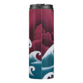 Bouteilles Isothermes Peinture à l'huile de Neptune Crimson (Dos)