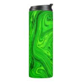 Bouteilles Isothermes Peinture à l'huile verte abstrait arrière - plan.  (Tourné sur la gauche)