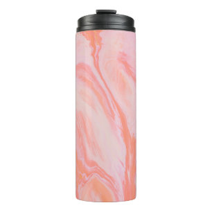 BOUTEILLES ISOTHERMES PEINTURE ABSTRAITE BLEUE ET BLANCHE 