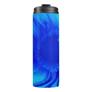 Bouteilles Isothermes Peinture abstraite bleue et turquoise