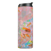 BOUTEILLES ISOTHERMES PEINTURE ABSTRAITE ROSE ET BLEUE (Tourné sur la gauche)