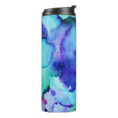 Bouteilles Isothermes Peinture abstraite violette et blanche (Tourné sur la gauche)