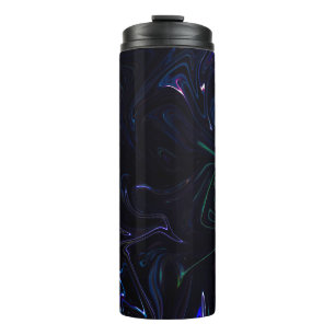 Bouteilles Isothermes Peinture abstraite violette et noire