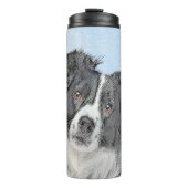Bouteilles Isothermes Peinture Collie Bordure - Joli art original chien (Devant)