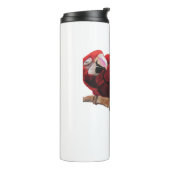 Bouteilles Isothermes Peinture couleur rouge Macaw Aquarelle (Tourné sur la gauche)