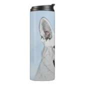 Bouteilles Isothermes Peinture de berger blanc - jolie art original de c (Tourné sur la gauche)