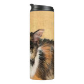 Bouteilles Isothermes Peinture de chat Calico - Cute Original Cat Art (Tourné sur la droite)