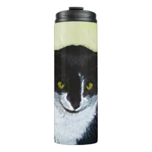 Bouteilles Isothermes Peinture de chat Tuxedo - Cute Original Cat Art