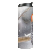 Bouteilles Isothermes Peinture de pic à ventre rouge Art original (Tourné sur la gauche)