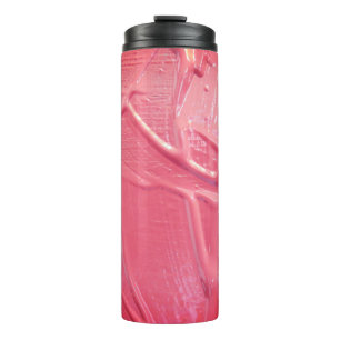 Bouteilles Isothermes Peinture humide dégoulinant rose artistique