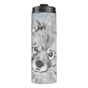 Bouteilles Isothermes Peinture Keeshond Beth - Joli art original chien