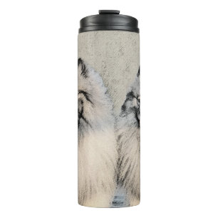 Bouteilles Isothermes Peinture Keeshond Brothers - Art Chien original